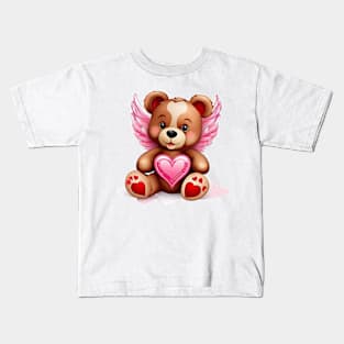 Cupid's Teddy Bear Kids T-Shirt